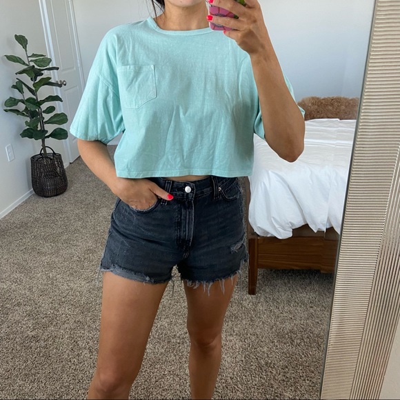 Cotton On Tops - SOLD NWT Light blue cropped tee